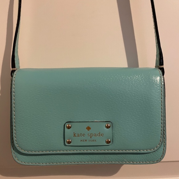 Kate Spade Flynn Wellesley Teal/Fiji Leather Cross - Picture 1 of 5